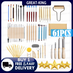Great-King 24pcs/set Ball Stylus Dotting Tools Clay Pottery Modeling Set Carving Tools Rock Painting Kit for Sculpture Pottery