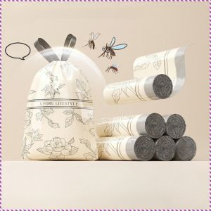 ถุงพลาสติก รีไซเคิลได้ ถุงเก็บของ ครัวเรือน ปิดอัตโนมัติ กลิ่นหอมไม่เหม็นง่าย ขยายเชือกรูด ห้องครัว