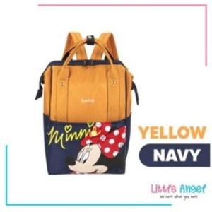 Tas Bayi Diaper Bag Baby Mickey Minnie Ransel Multifungsi Besar Perlengkapan Ibu Bayi Popok Botol Susu Asi Baju Celana Bayi Back Pack