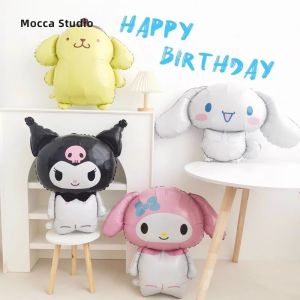 Sanrio Cute Cartoon My Melody Kuromi Cinnamonroll Birthday Party Theme Balloon Set Girl Boy Photography Scene Decoration Gift