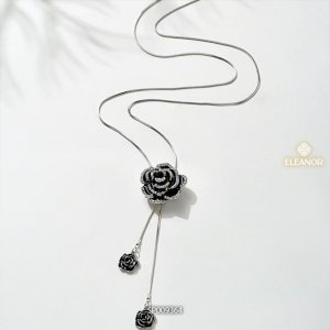 Dây chuyền nữ Eleanor Accessories dáng dài mặt hoa hồng phụ kiện trang sức vòng cổ 9364