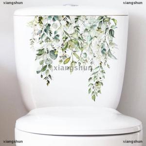 [COD] xiangshun Green Plant Leaves Flower Wall Sticker Bathroom Toilet Decor Living Room Cabinet Home Decoration Decals Beautify Self Adhesive Mural