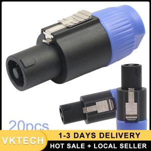 20 Pcs Audio Speaker Plug Twist Lock 4 Pole Speaker Plug NL4FC Speaker Connector for Amplifier