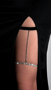 Girls Leg Chain Multiple Type Rhinestone Thigh Chains Elastic Body Chain Nightclub Bar Body Accessory for Woman Girls