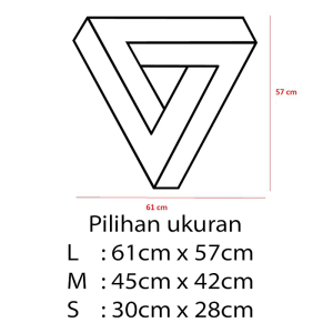 Stiker Dekorasi Unik Lucu Kaca Dinding Rumah Cafe Restaurant Kafe Office Home Decor Kantor Toko Hiasan Dinding Wall Custom Cutting Sticker Geometric Triangle