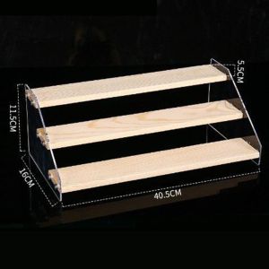 FOUNDTWO Ladder Type Acrylic Storage Display Rack Transparent 2/3/4/5Layer Doll Figures Model Shelf Nail Art Storage Rack Large Capacity Cosmetic Storage Holders Household