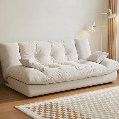 Hot Seller Cloud sofa foldable dual-purpose sofa bed lazy sofa living room bedroom small apartment cream style sofa bed