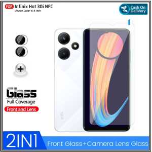 Paket 2in1 Tempered Glass INFINIX HOT 9 30 30I NFC 30 PLAY Anti Gores Kaca Free Camera