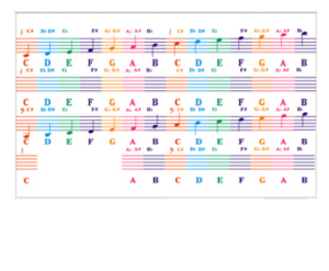 Transparent Piano Keyboard Stickers Electronic Keyboard Key Piano Stave Note Sticker Symbol for White 49/54/61/88 color
