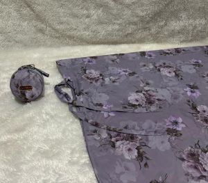 Mukena Traveling Mini Pouch Motif Bulat Parasut Premium Korea 2in1