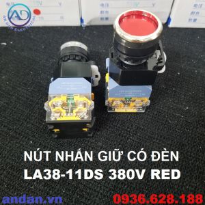 Nút nhấn nút ấn nút đề có đèn AC380V phi 22mm LA38-11D - Nhấn nhả LA38-11DS - Nhấn giữ ( Đỏ Vàng Xanh lá )