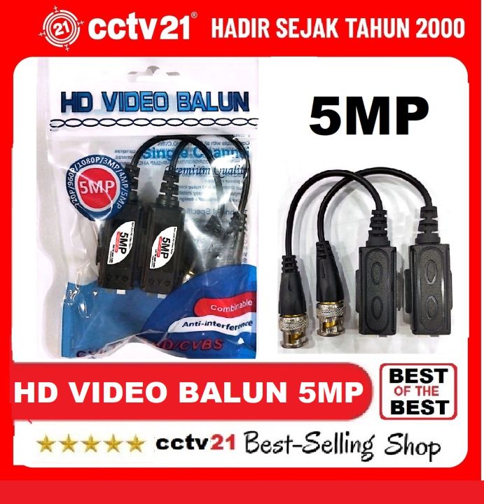 HD Video Balun 5MP Kompatibel AHD-CVI-TVI-Analog Harga Khusus Reseller  Installer cctv21