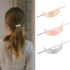 Korean Geometric Metal Hair Stick for Extra Thick Hair Ponytail Holder Hairpin Headwear Ponytail and Bun Holder Cover Cap Hair Updo Slide Pin Stick [SG NEW DESIGN]