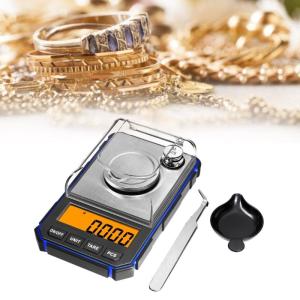 50g 0.001g kỹ thuật số Mini Di động Túi cân vàng đồ trang sức gram đối trọng chìa khóa xe Cân điện tử