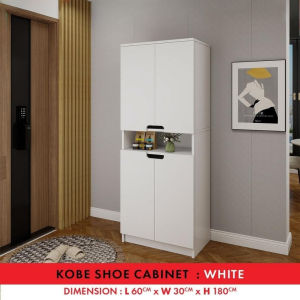 ⚡️LIKE BUG⚡ Kobe Wooden Shoe Cabinet with Door | Rak Kasut Kabinet Kasut Kayu | Storage Organizer Home