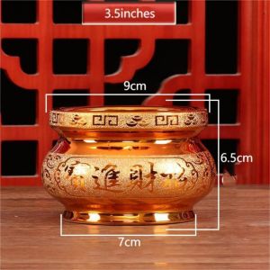 5inch Tempat Bakar Dupa Keramik Hiolo Tempat Hio Emas Tempat Dupa Hio Cina Hiolo Keramik Incense Burner