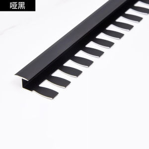 Aluminum bendable I-shaped edge trim bendable arc-shaped edge trim for floor tiles titanium decorative trim