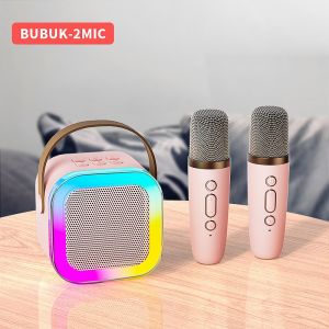 Speaker Microphone Karaoke Set Bluetooth Mini Full bass Portable mini Karaoke speaker bluetooth mic