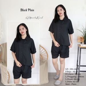 LDO Piyama Dewasa CP allsize HIPHOP Lengan Pendek  Polos Plain