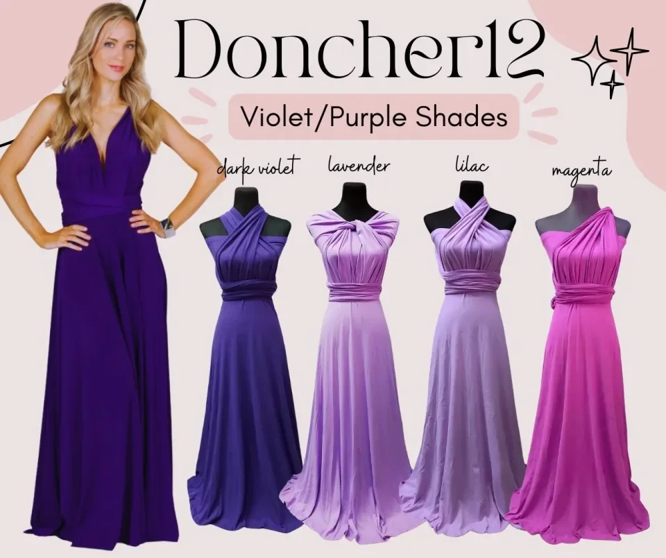 Dark lilac 2024 infinity dress