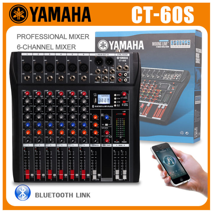 YAMAHA Input Channels CT-60S Mixer Sound System with Bluetooth