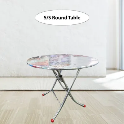 90cm Round Stainless Steel Table