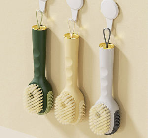 Multifunction Soft Bristled Liquid Shoe Brush Long Handle Brush Clothes Brush Household Cleaning Tool