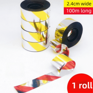 MUMU 50M/100M Flashing Hanging Bird Repellent Ribbon Adhesive-free Double-sided Reflective Bird Scare Tape Practical Multipurpose Anti Bird Tape Small Animals