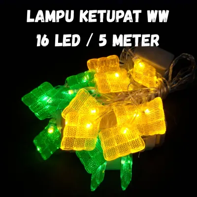 Lampu Hias Lebaran 8 Meter 28 LED / Lampu Hias Bentuk Ketupat Lampu Natal / Lampu Tumblr Ketupat