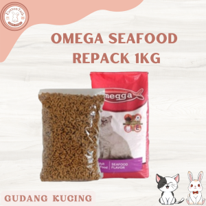 Makanan Kucing Omegga Omega Seafood Repack 1kg