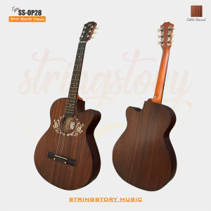 Gitar Original OLING SS-OP28 Akustik Elektrik Senar String Guitar