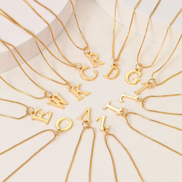 FINE TOO Letter Necklace Couple for Lover Simple Gold Chain Necklaces  Fashion Accessories Jewelry Lazada PH