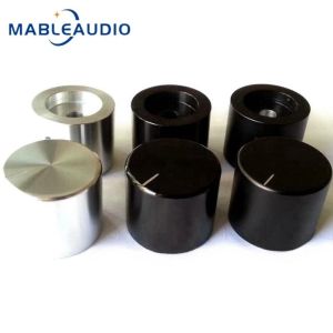 MAKERVY 1Pcs Aluminum Alloy Aluminum Volume Knob 30x25mm CNC Machined Amplifier Volume Control Knob M4 Set Screw Guitar Effector Knob for Guitar Effect Pedals and Audio Equipment