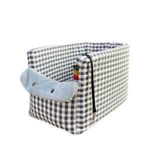 NEXTGENYUN Square Dog Car Seat Large Capacity Checkered Design Pet Car Safety Seat Multifunctional Comfortable Car Pet Seat Cushion For Dogs Cats