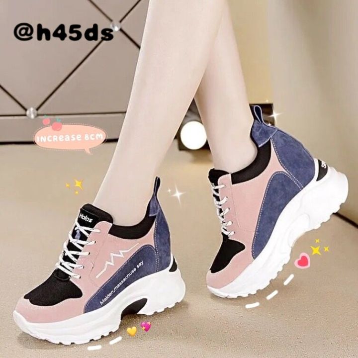 2021 New Women Sneakers Wedge Students College Shoes Outdoor Cute Canvas Shoes Korean Shoes For Women Platform Shoes Lazada