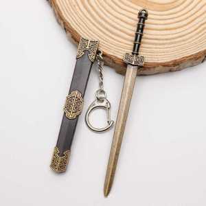 Mini Sword Shape Pendant Keychain Unopened BladeAll Metal Model Pendant  Ornament Purse Accessorie