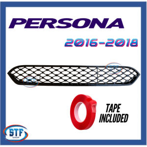Proton Persona 2016-2018 Front Grill Glossy Black (Mini Cooper Style) RS/GR Grilled Plug And Play Honeycomb