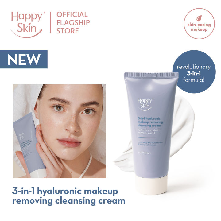 Happy Skin 3-In-1 Hyaluronic Makeup Removing Cleansing Cream | Lazada PH