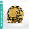 8pcs / Set Teko Arab Aladin Gelas Anggur Emas Antik, Ornament set Gelas nampan. 