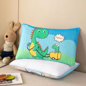 Kids Ice Silk Latex Pillow Summer Breathable Relieving Stuffy Cool Sweat Absorbent Kindergarten 2-10 Years Old Elementary School Baby