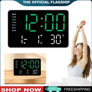 [ZENLEA6]Wireless Portable Bluetooth Speaker with Large Number LED Display Bedside Alarm Clock for Home and Travel