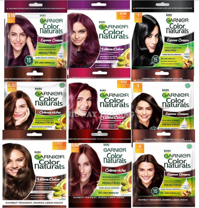 GARNIER HAIR COLOUR NATURALS SACHET 1PCS (LOOSE ) Lazada