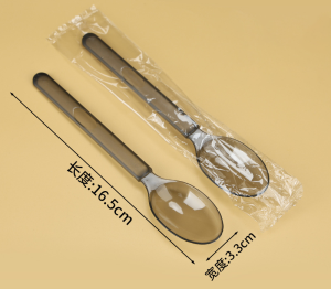 50PCS Single-use knife fork and spoon set in individual packaging