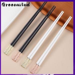 【Greenwind】 Amber Cherry Blossom Alloy Chopsticks Chinese Chopsticks Reusable Tableware