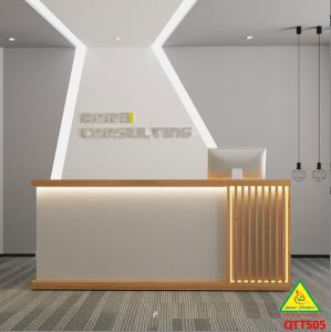 Bàn thu ngân bàn lễ tân bàn tính tiền bằng gỗ MDF QTT505 - NỘI THẤT LẮP RÁP VIENDONGADV