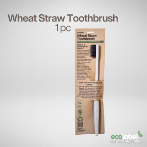 Eco-Friendly Wheat Straw Toothbrush 1pc BPA-free nylon bristles