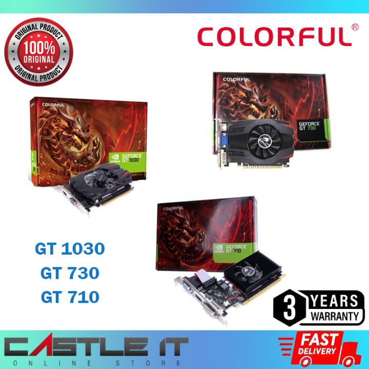 Colorful GT 1030 4GB DDR5 GT 730 GT710 2GB DDR3 Nvidia GeForce Graphic ...