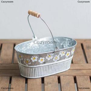 [COD] Cozyroom Vintage Iron Flower Pot Desktop Flower Vase Plant Flowerpot Balcony Plant Bucket