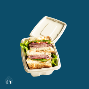 [100PCS] Takeout Box | Anti-Leak Eco-Friendly Bagasse Food Packaging | Biodegradable & Compostable