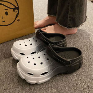 [Free Shipping] New Gradient-Colored Clogs With Thick Soles Designed For Summer Wear Offering A Stylish And Sophisticated Look For Women